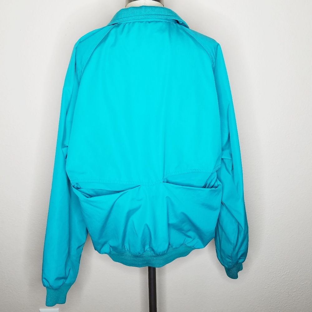 Eddie Bauer VTG Teal Plaid Lined Soft Shell Jacket - Picture 4 of 5